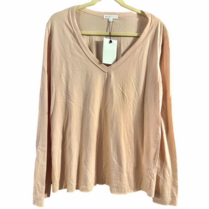 Grey Lab Rose V-Neck Long Sleeve Top Tshirt